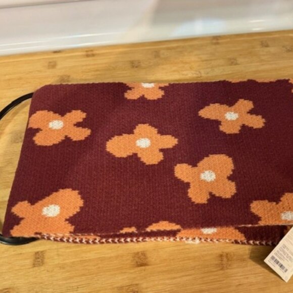 Retro Boho Colorblock Floral Knit Scarf - Picture 3 of 16